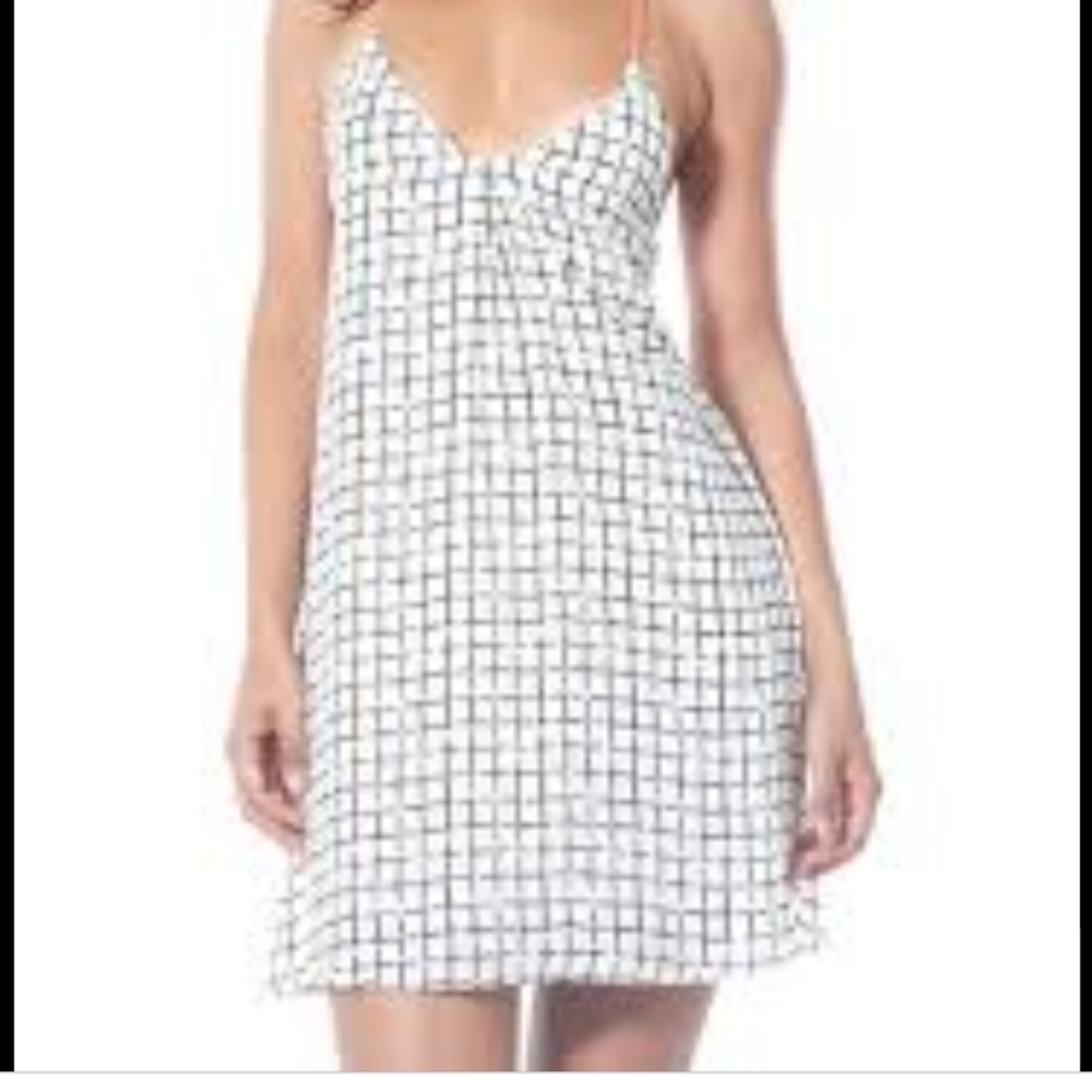 Fab'rik Navy & White Mini Dress Pink Straps